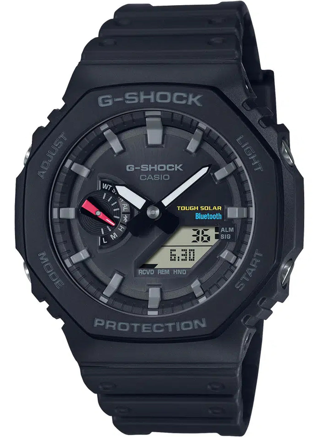 Relógio Casio G-SHOCK Carbon Core Guard GA-B2100-1ADR *Bluetooth e Tough Solar
