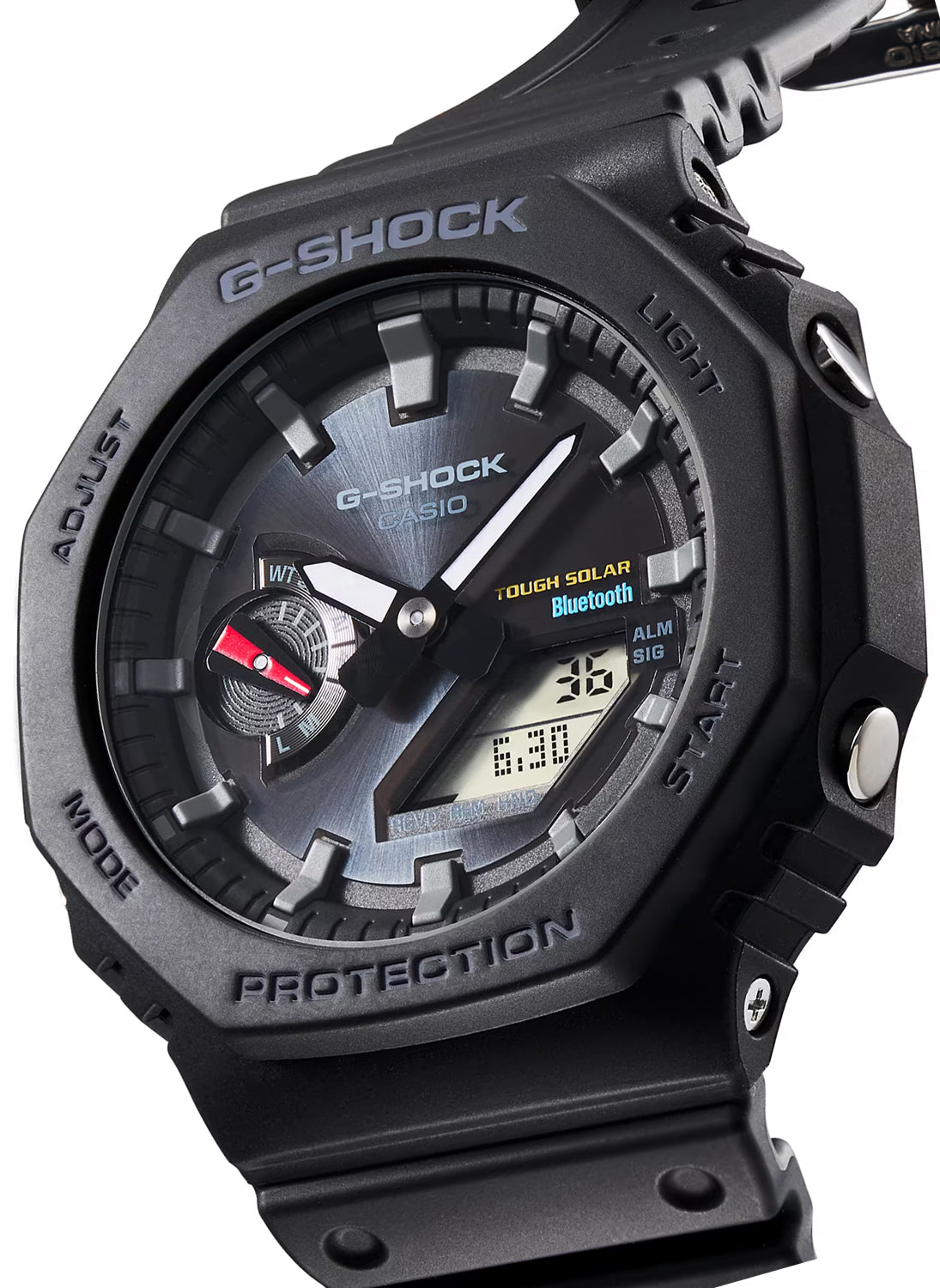 Relógio Casio G-SHOCK Carbon Core Guard GA-B2100-1ADR *Bluetooth e Tough Solar