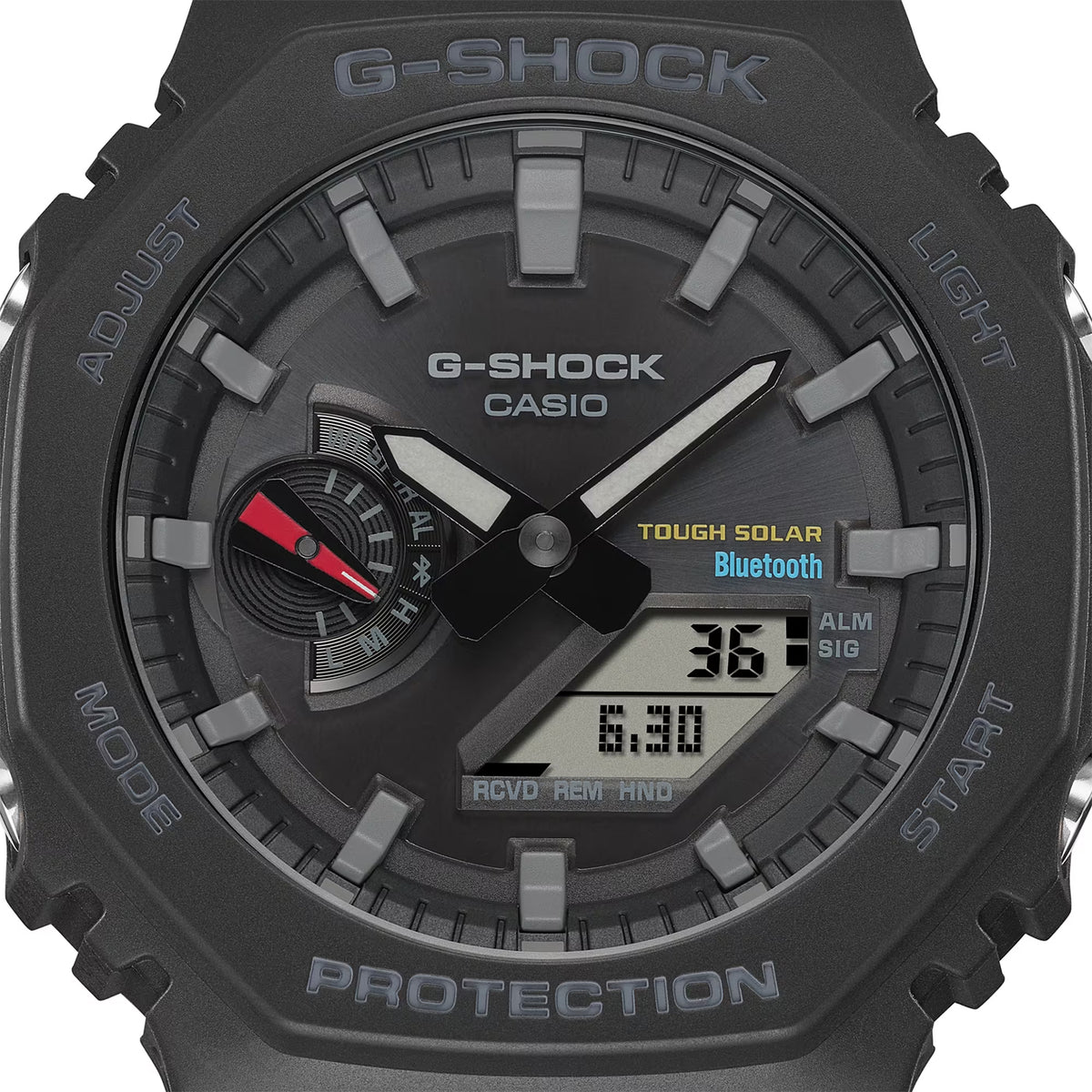 Relógio Casio G-SHOCK Carbon Core Guard GA-B2100-1ADR *Bluetooth e Tough Solar