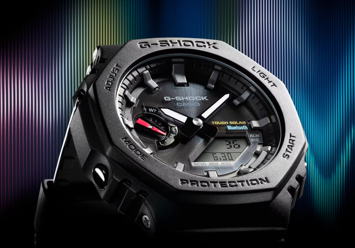 Relógio Casio G-SHOCK Carbon Core Guard GA-B2100-1ADR *Bluetooth e Tough Solar