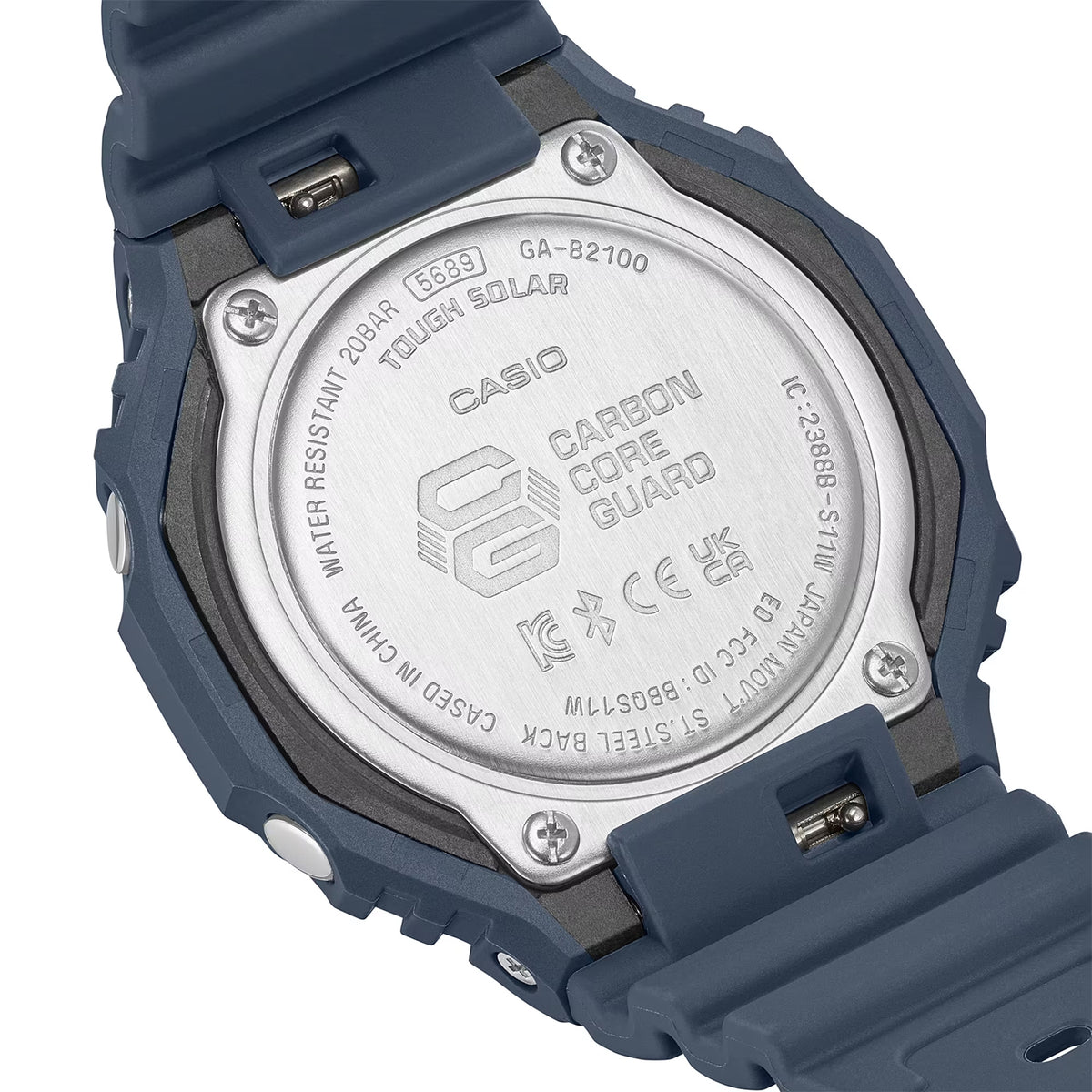 Relógio Casio G-SHOCK Carbon Core Guard GA-B2100-2ADR *Bluetooth e Tough Solar