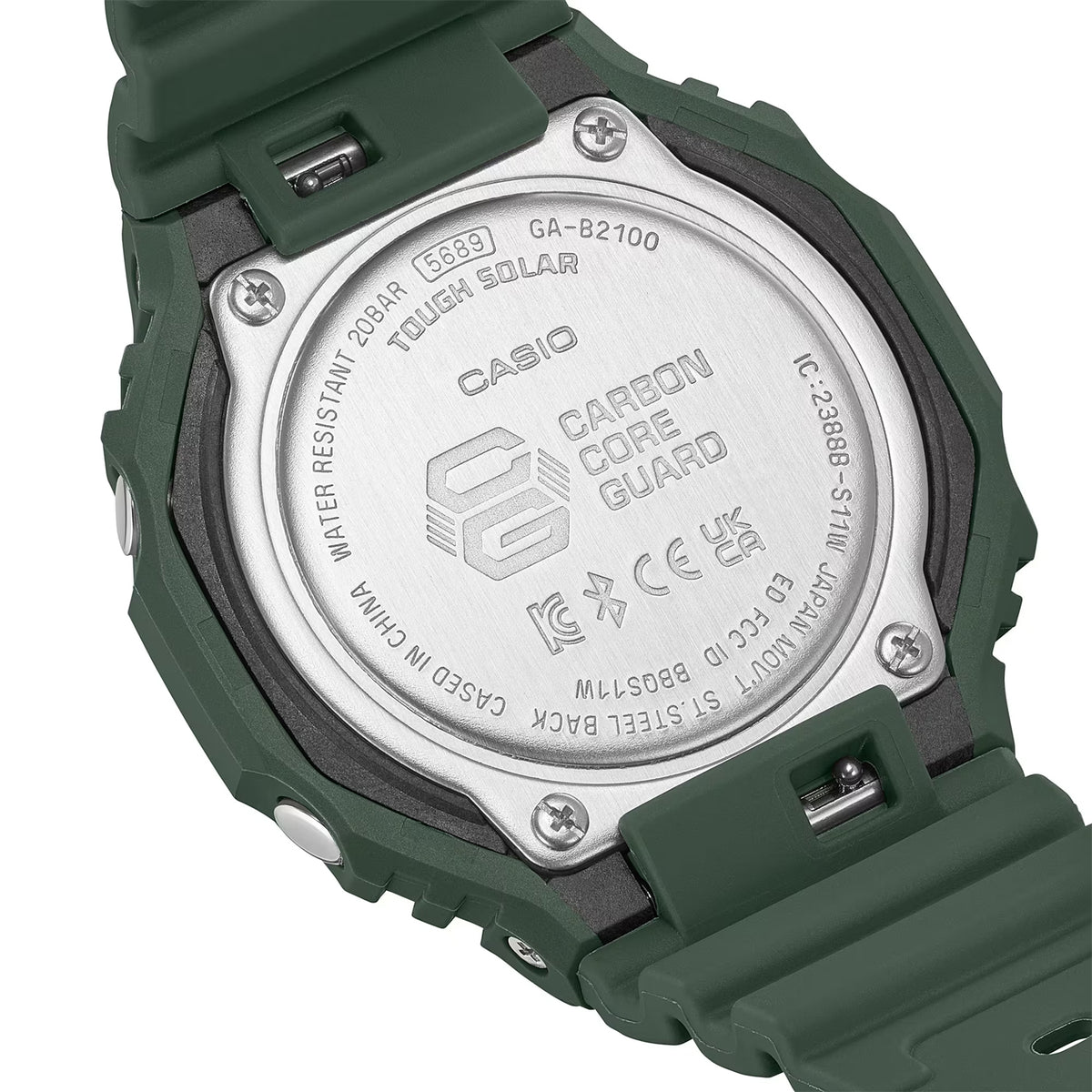 Relógio Casio G-SHOCK Carbon Core Guard GA-B2100-3ADR *Bluetooth e Tough Solar