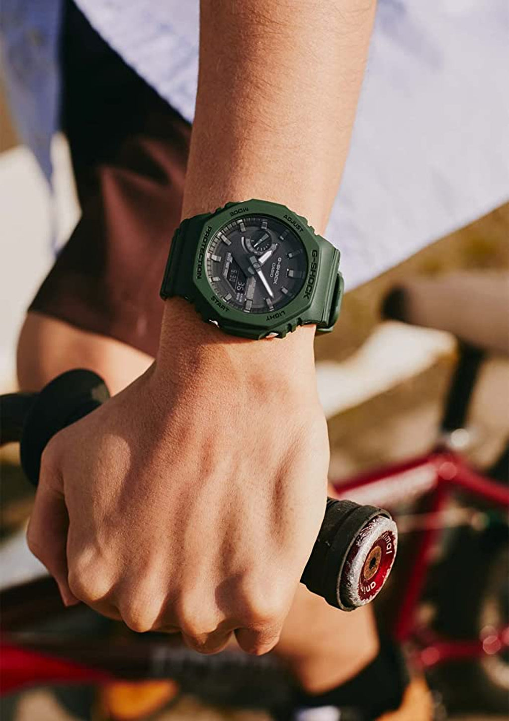 Relógio Casio G-SHOCK Carbon Core Guard GA-B2100-3ADR *Bluetooth e Tough Solar