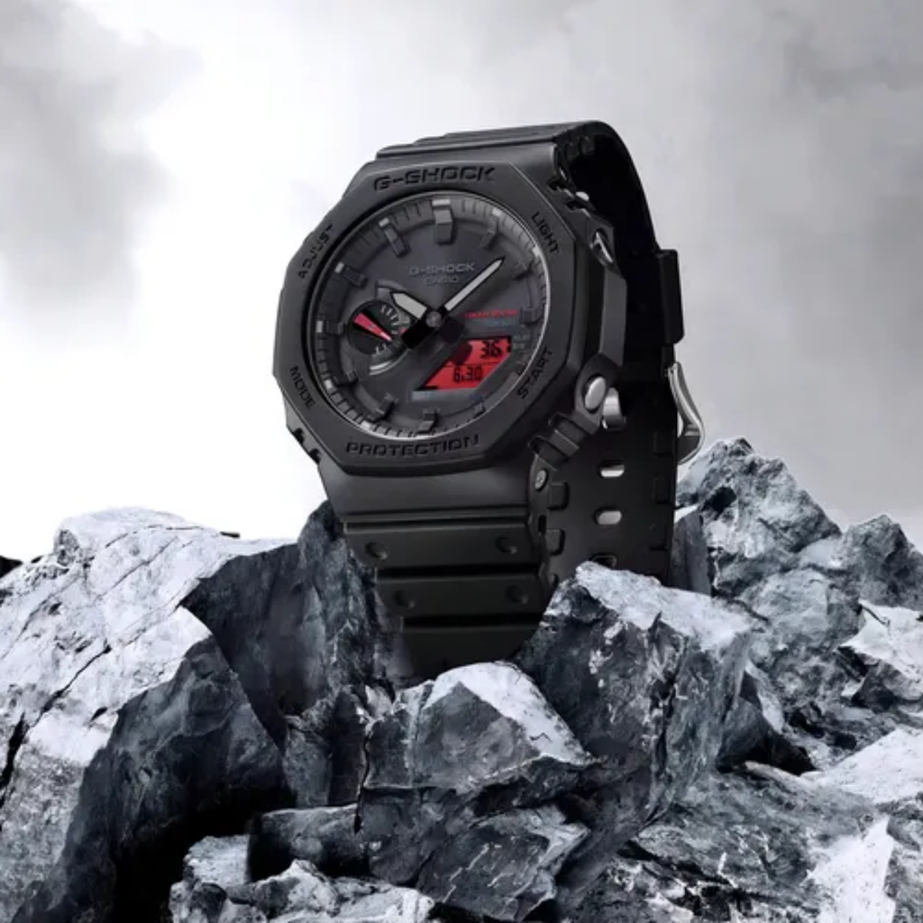 Relógio G-SHOCK Carbon Core Guard GA-B2100BBR-1ADR *Bluetooth e Tough Solar