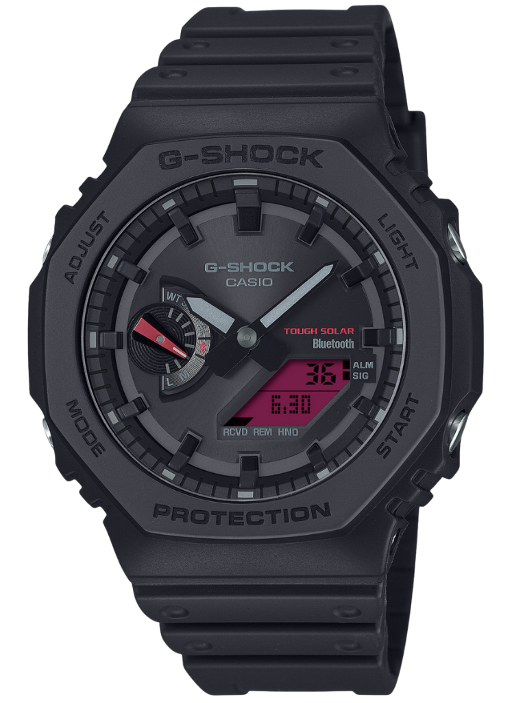 Relógio G-SHOCK Carbon Core Guard GA-B2100BBR-1ADR *Bluetooth e Tough Solar