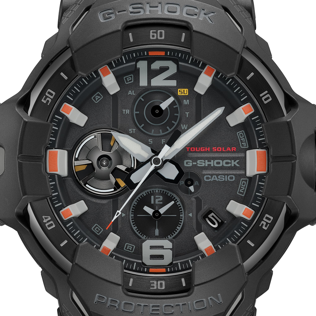 Relógio Casio G-SHOCK GravityMaster Black and Emergency Colors GR-B300EC-1ADR *Carbon, Solar