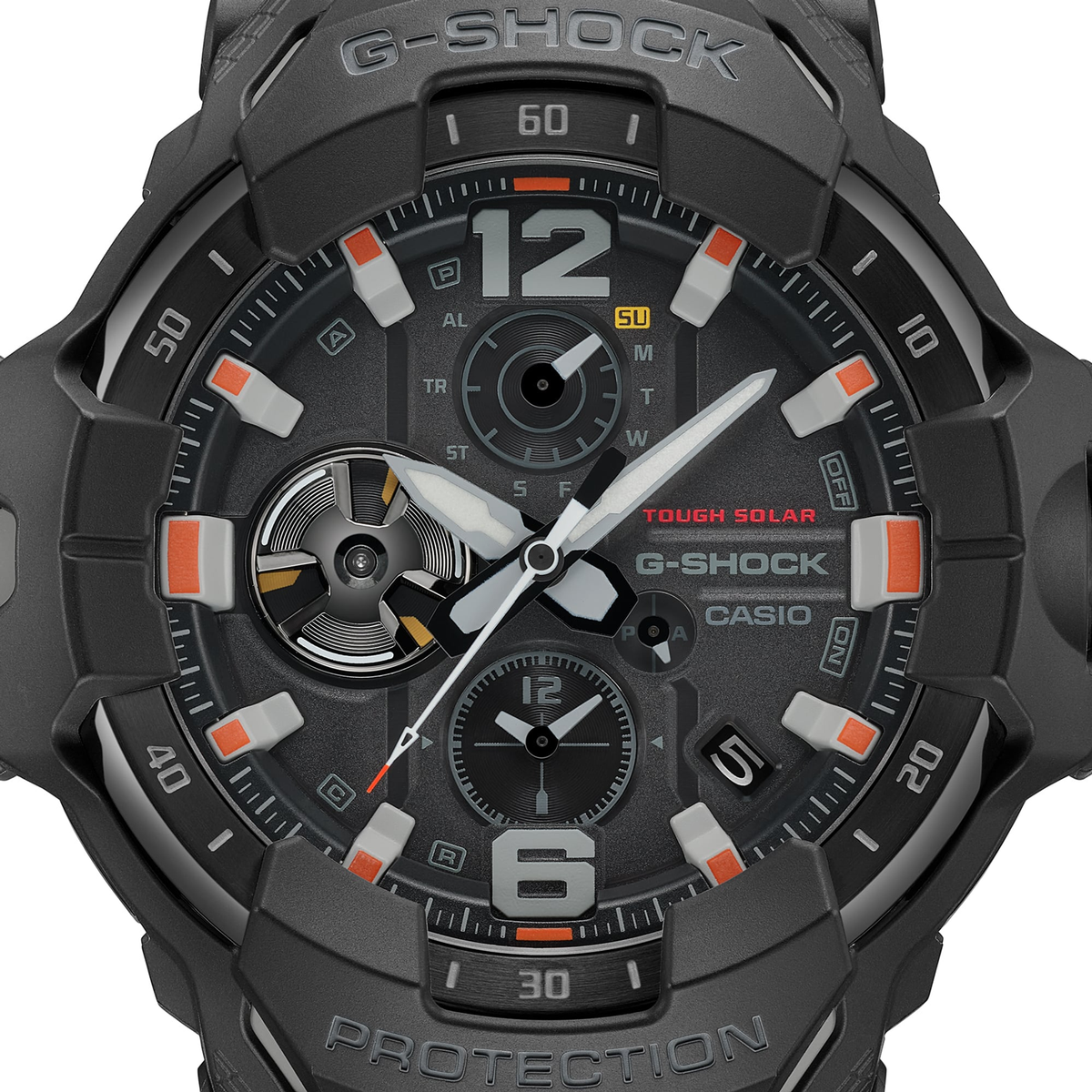 Relógio Casio G-SHOCK GravityMaster Black and Emergency Colors GR-B300EC-1ADR *Carbon, Solar