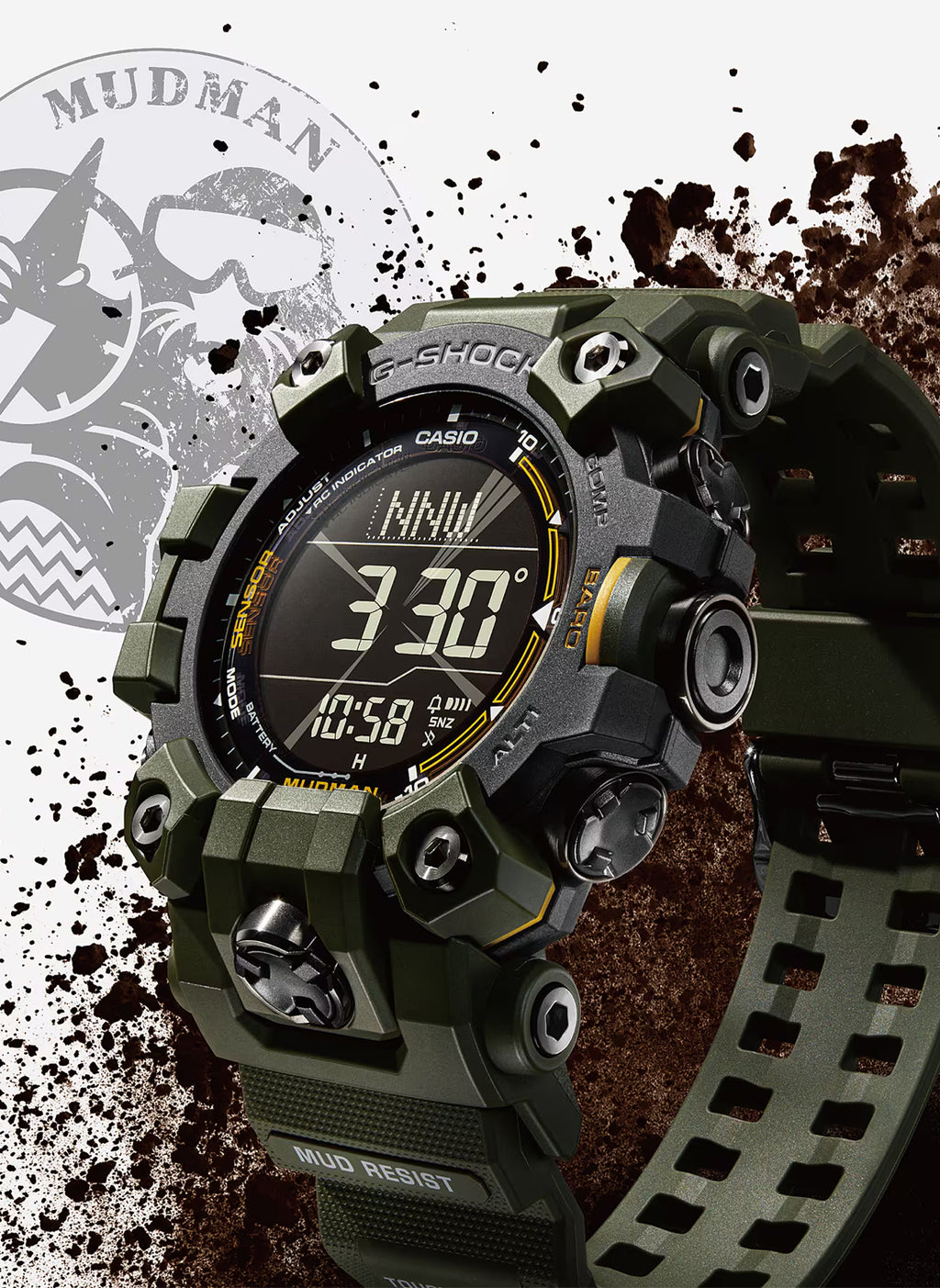 Relógio Casio G-SHOCK Master Of G Mudman GW-9500-3DR *Carbon Core Guard