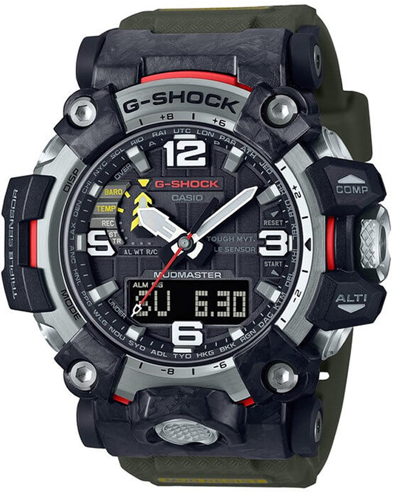 Relógio Casio G-SHOCK Mudmaster GWG-2000-1A3 *Carbon, Solar, Safira
