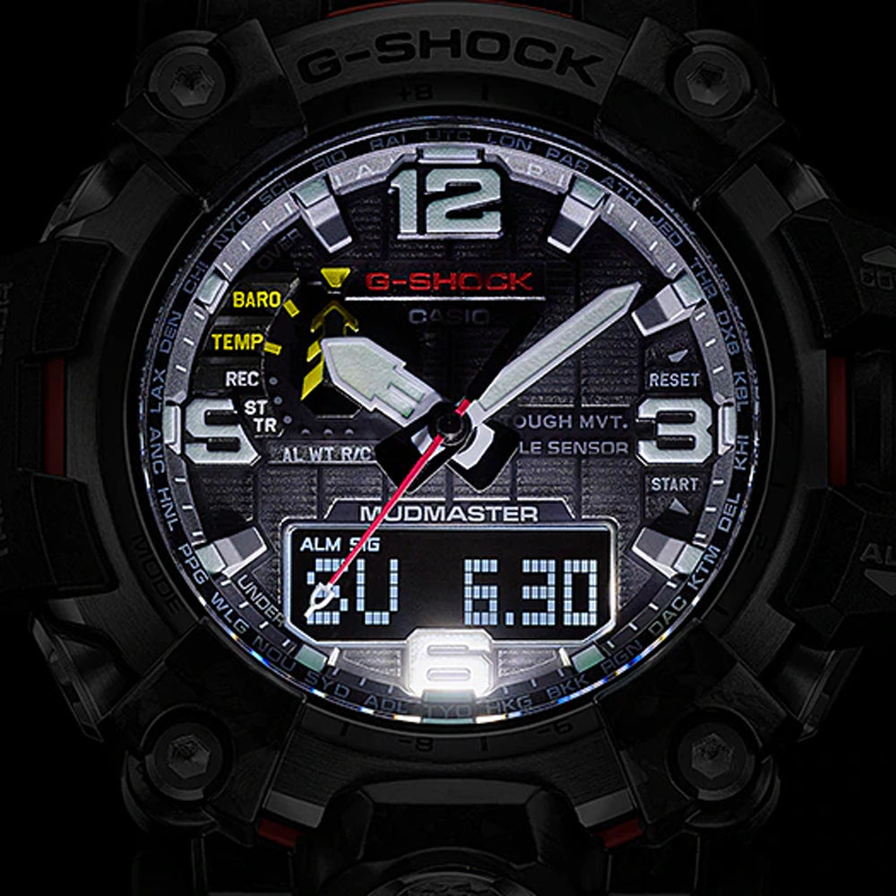 Relógio Casio G-SHOCK Mudmaster GWG-2000-1A3 *Carbon, Solar, Safira