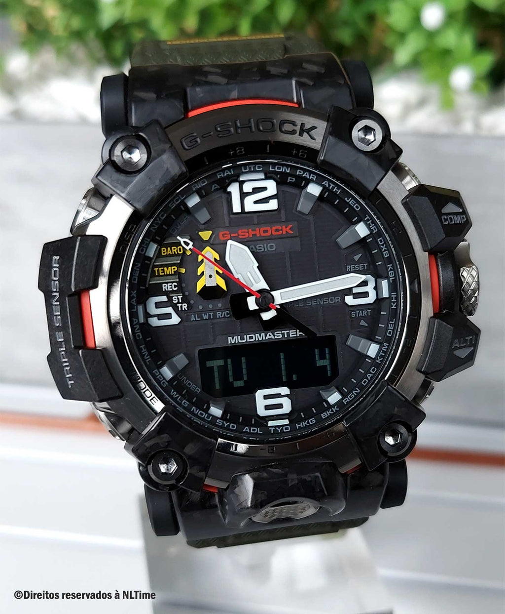 Relógio Casio G-SHOCK Mudmaster GWG-2000-1A3 *Carbon, Solar, Safira