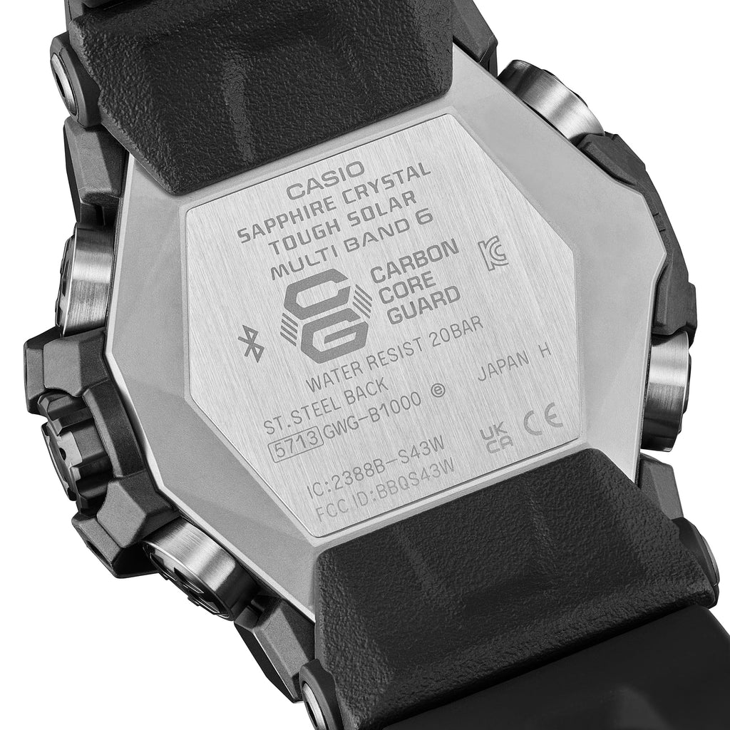 Relógio Casio G-SHOCK Mudmaster GWG-B1000-1ADR *Carbon, Solar, Safira