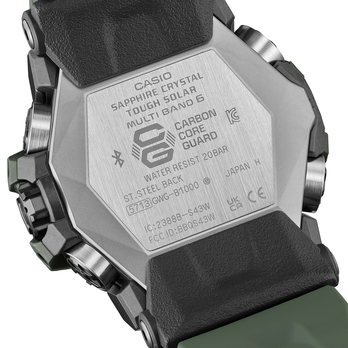 Relógio Casio G-SHOCK Mudmaster GWG-B1000-3ADR *Carbon, Solar, Safira