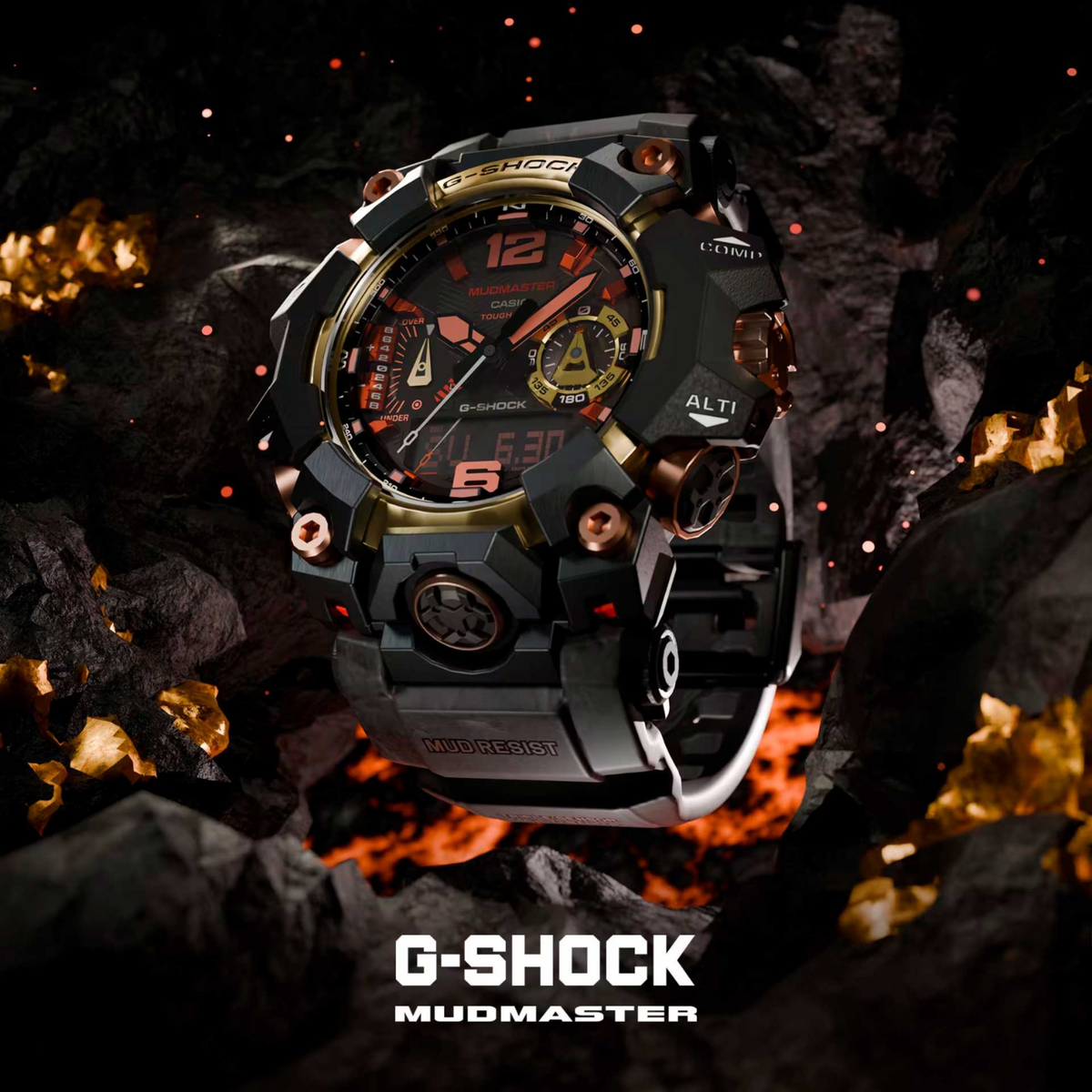 Relógio Casio G-SHOCK Mudmaster GWG-B1000MG-1A9DR *Magma Gold