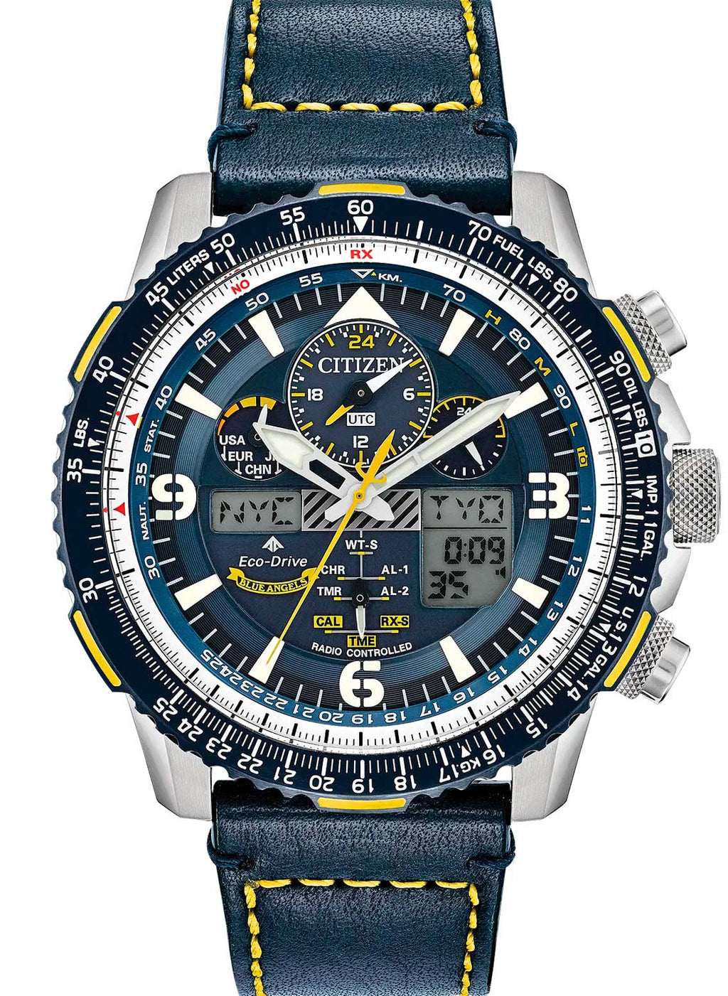 Relógio CITIZEN Eco-Drive Radio Controlled Blue Angels JY8078-01L