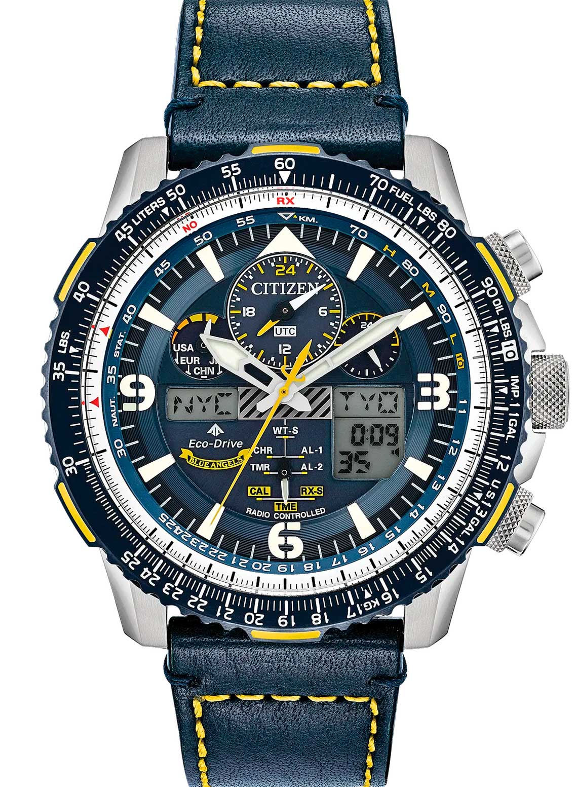 Relógio CITIZEN Eco-Drive Radio Controlled Blue Angels JY8078-01L