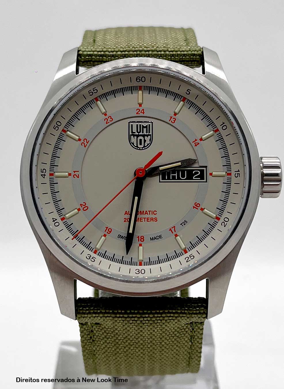 RELÓGIO LUMINOX AUTOMÁTICO ATACAMA FIELD 1907.NF *Safira *Swiss Made