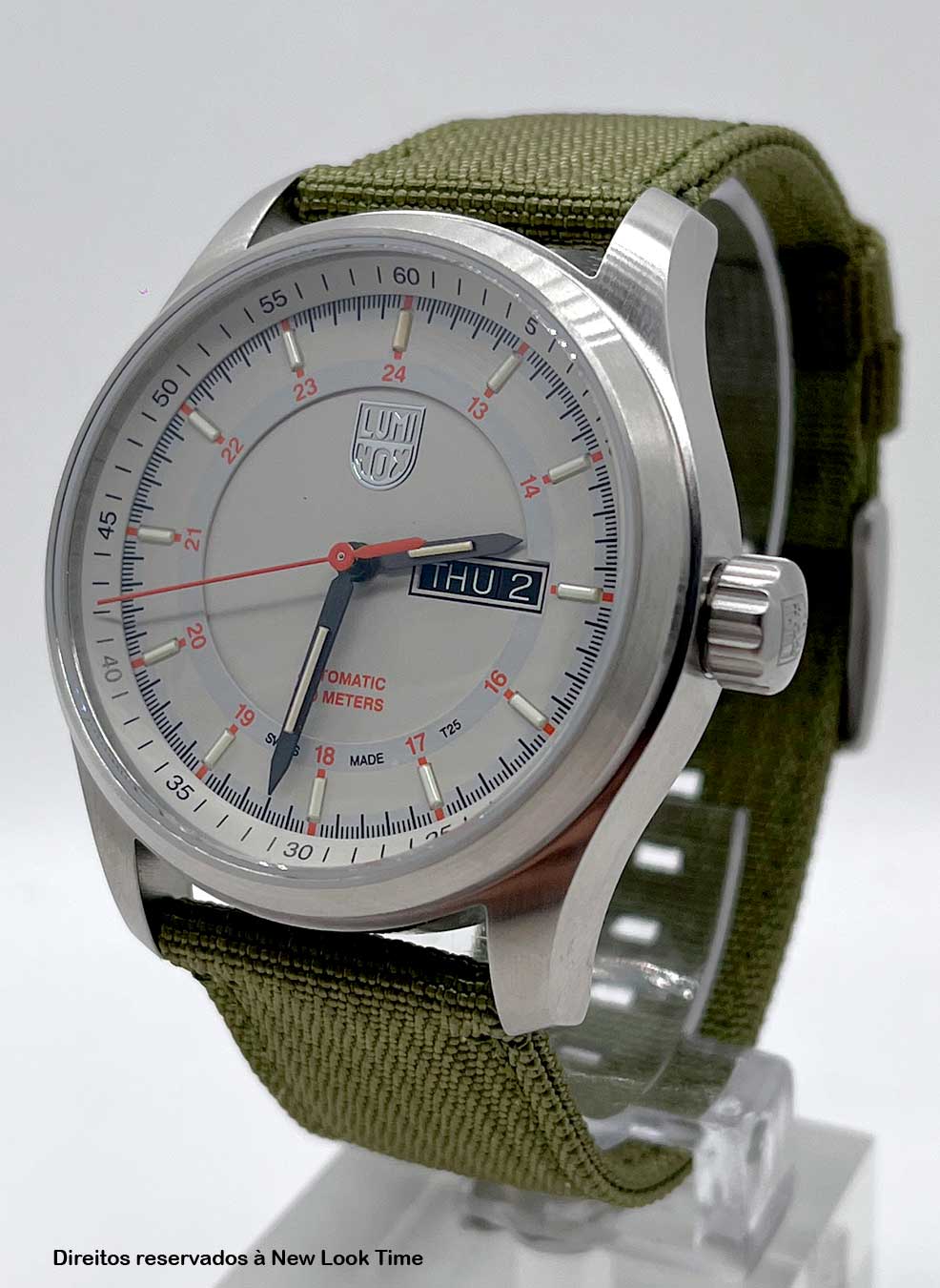 RELÓGIO LUMINOX AUTOMÁTICO ATACAMA FIELD 1907.NF *Safira *Swiss Made