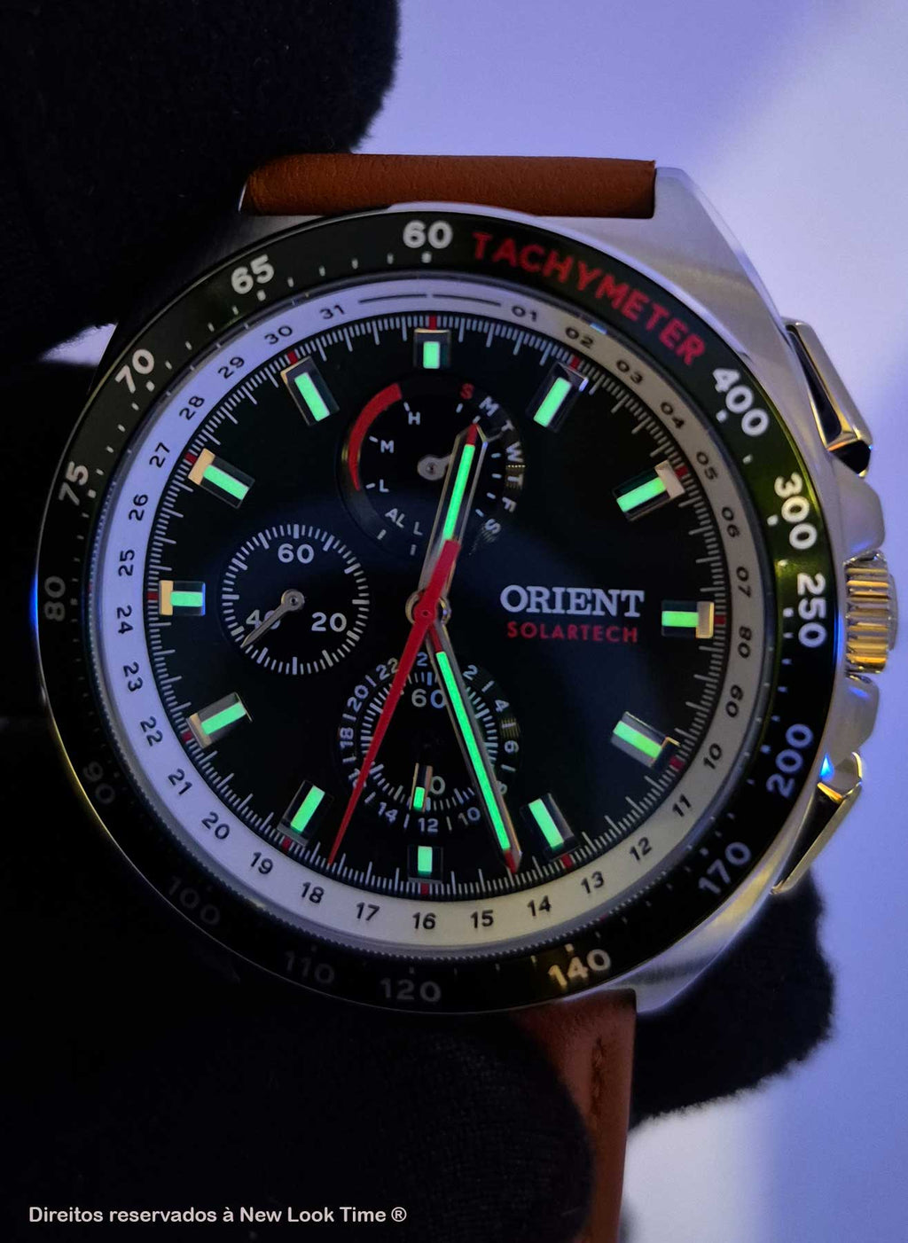 Relógio ORIENT SolarTech Elite Land MBSCC070 *Calendário Perpétuo
