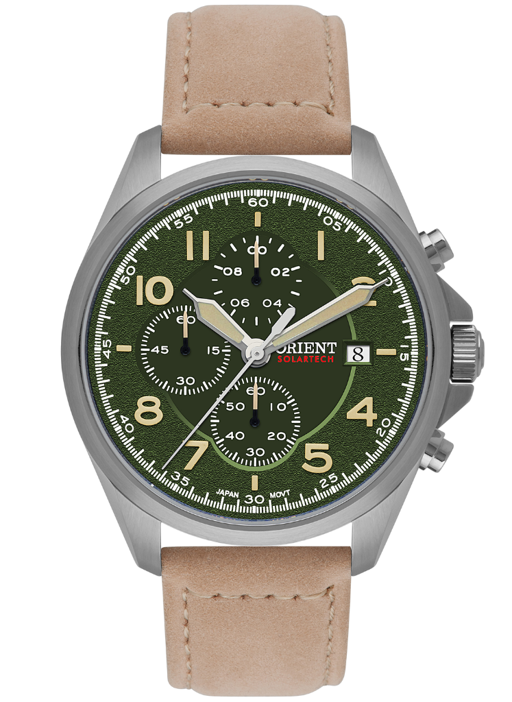 Relógio ORIENT SolarTech Cronógrafo MBSCC071 F2MX