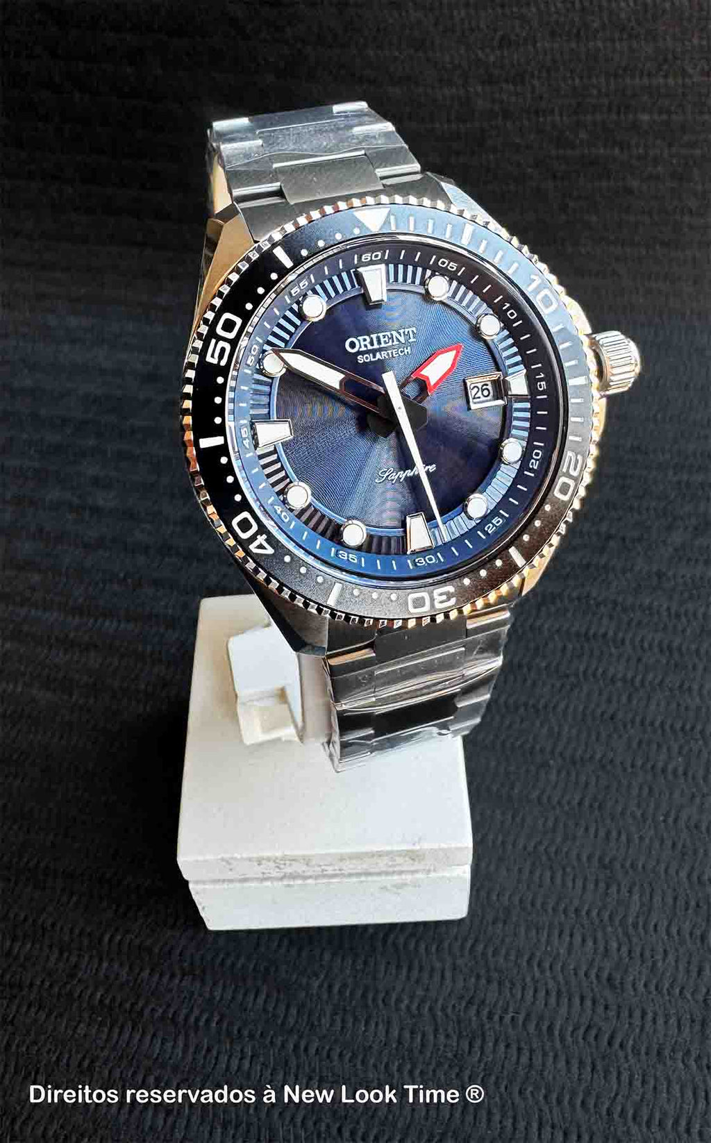 Relógio ORIENT SolarTech ST Elite Sea MBSS1519 D1SX Safira