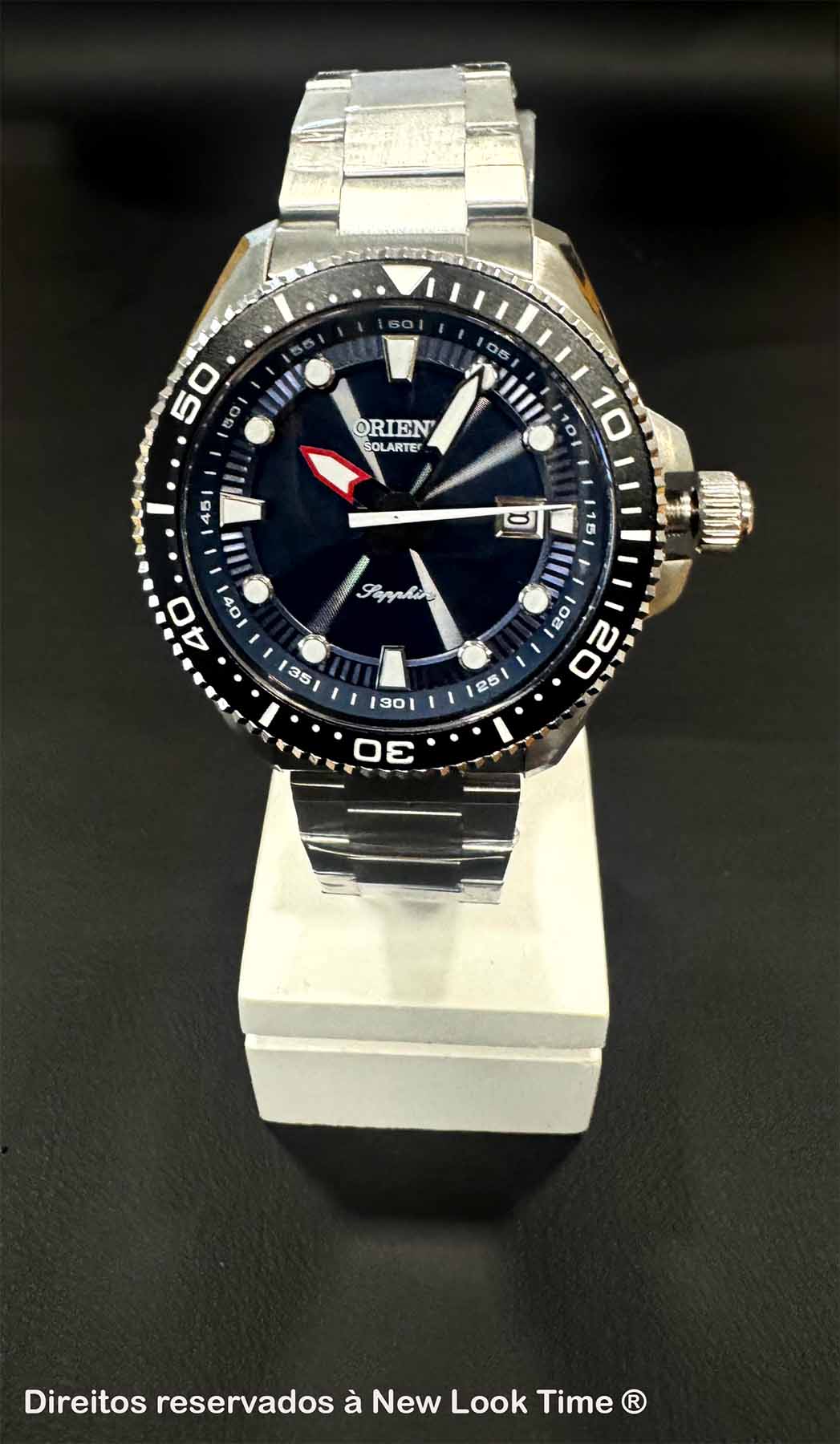 Relógio ORIENT SolarTech ST Elite Sea MBSS1519 D1SX Safira