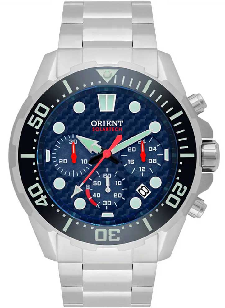 Relógio ORIENT SolarTech Cronógrafo MBSSC260 D1SX *Diver 300m