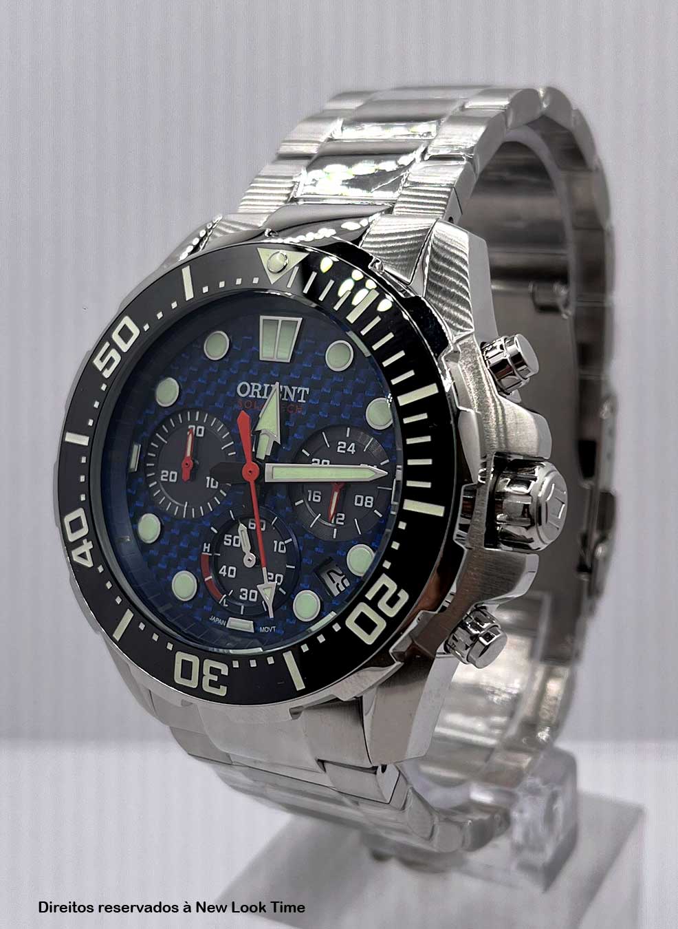 Relógio ORIENT SolarTech Cronógrafo MBSSC260 D1SX *Diver 300m