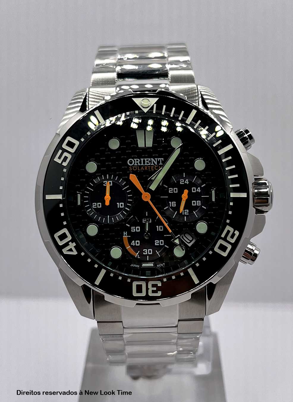 Relógio ORIENT SolarTech Cronógrafo MBSSC260 *Diver 300m