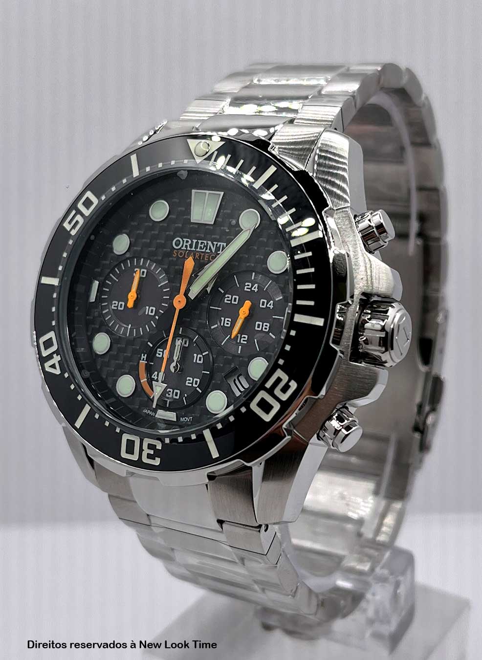 Relógio ORIENT SolarTech Cronógrafo MBSSC260 *Diver 300m