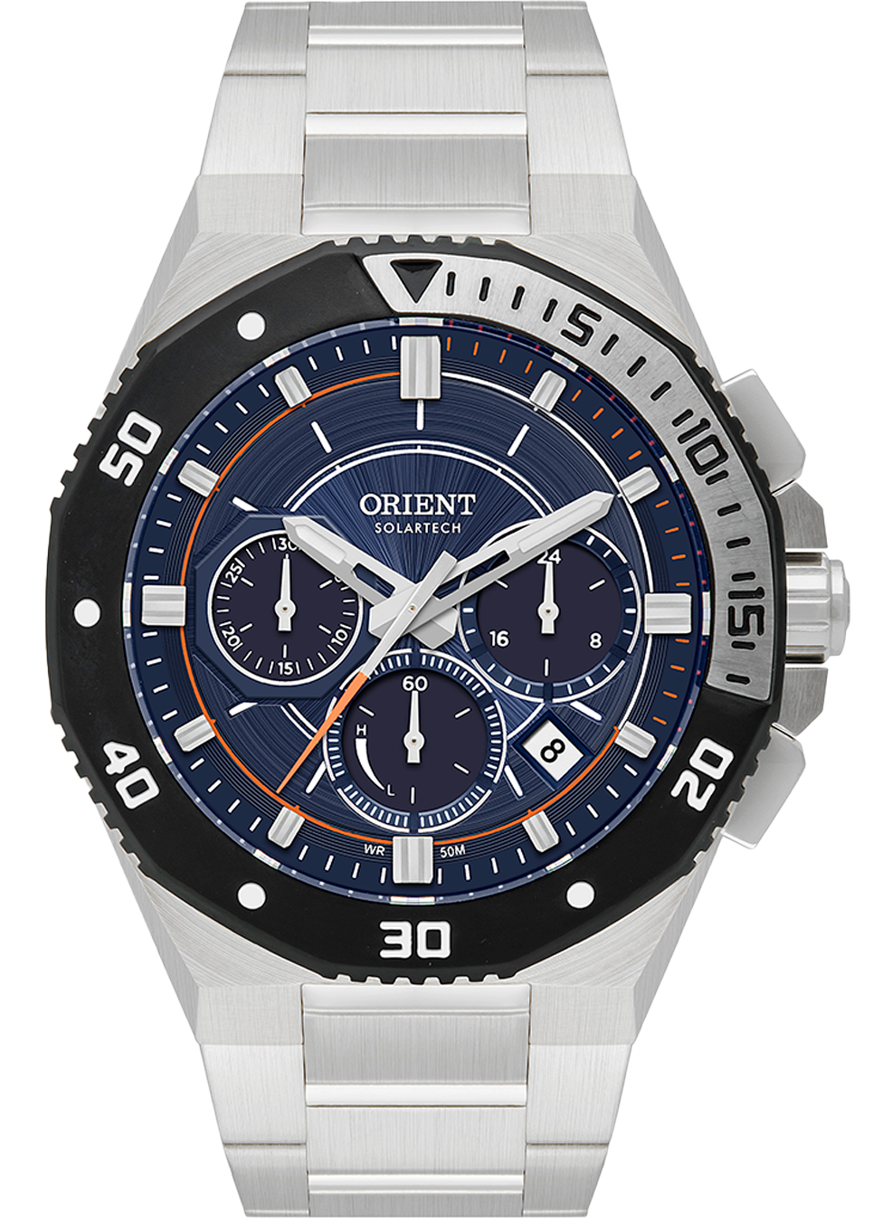 Relógio ORIENT SolarTech Cronógrafo MBSSC277 D1SX
