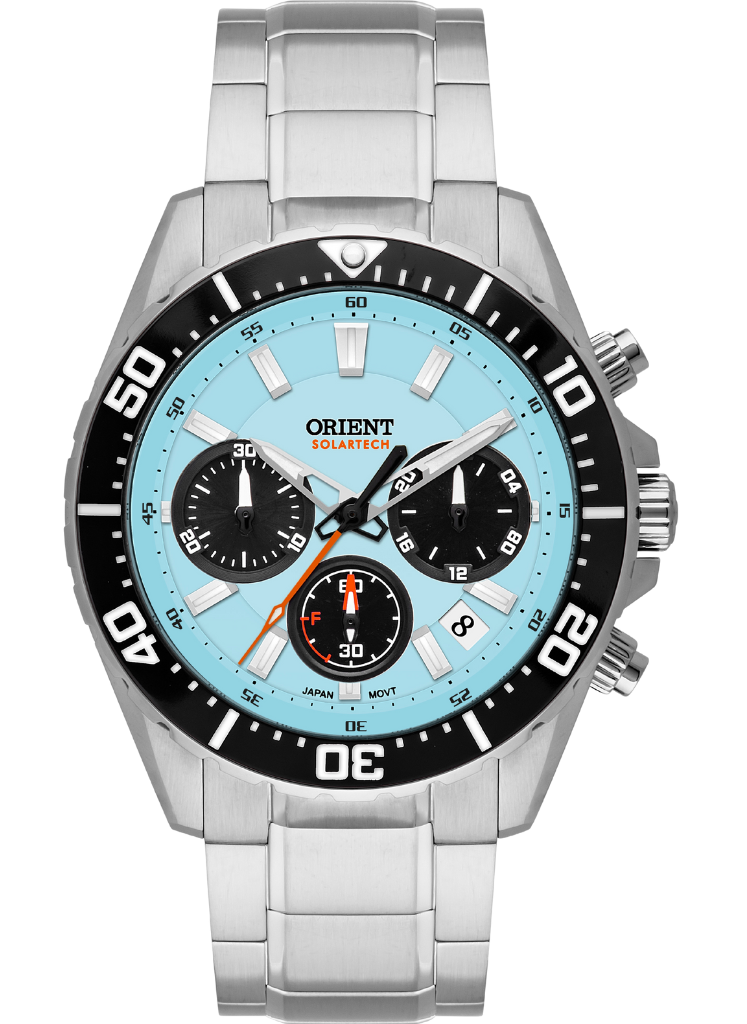 Relógio ORIENT SolarTech Cronógrafo Elite Sea MBSSC288 A1SX