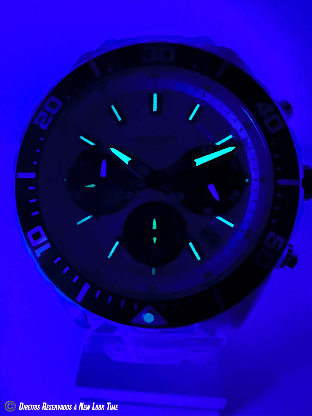 Relógio ORIENT SolarTech Cronógrafo Elite Sea MBSSC288 A1SX