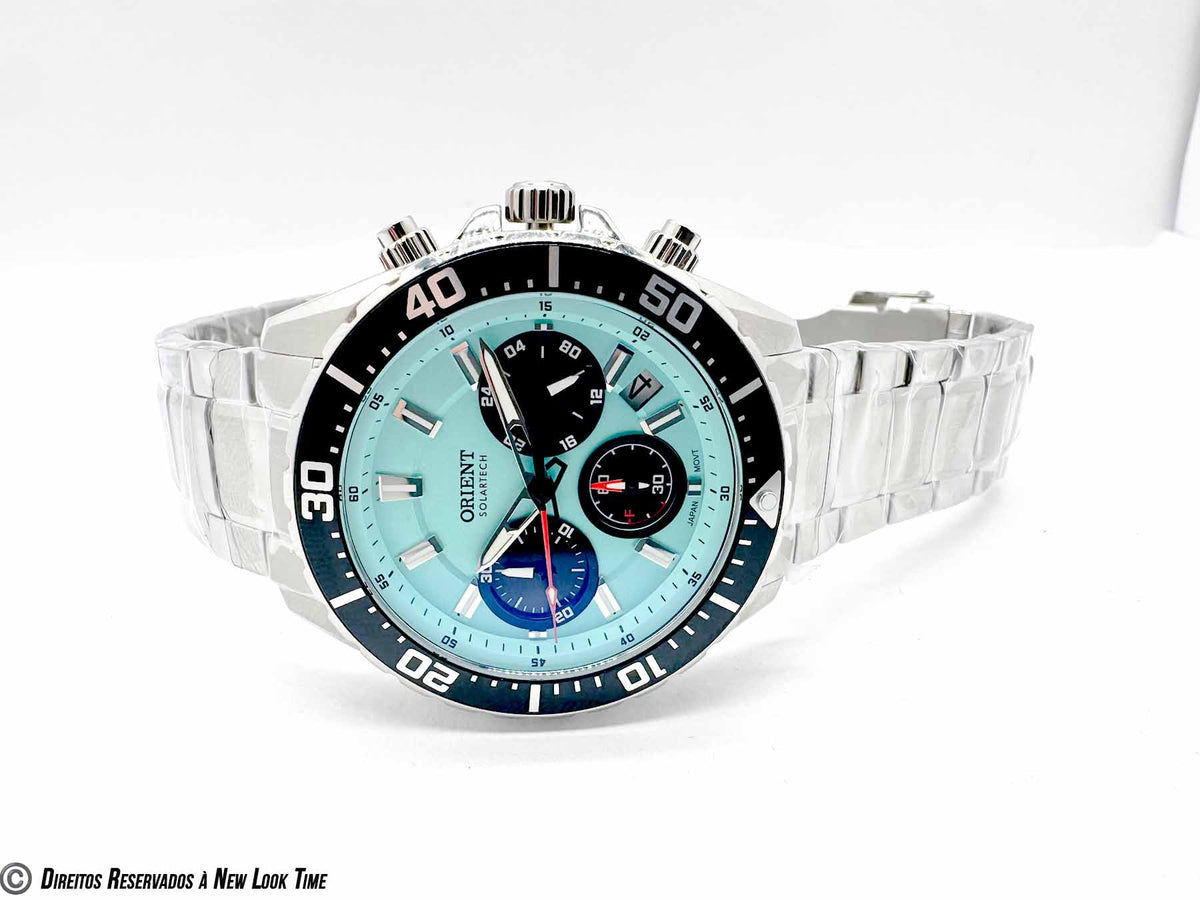 Relógio ORIENT SolarTech Cronógrafo Elite Sea MBSSC288 A1SX