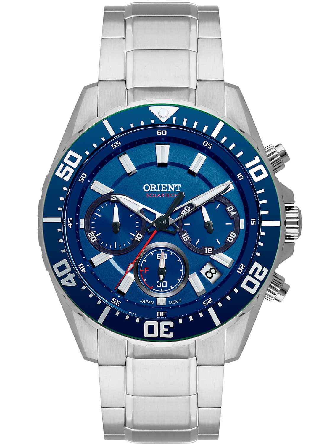 Relógio ORIENT SolarTech Cronógrafo Elite Sea MBSSC288 D1SX