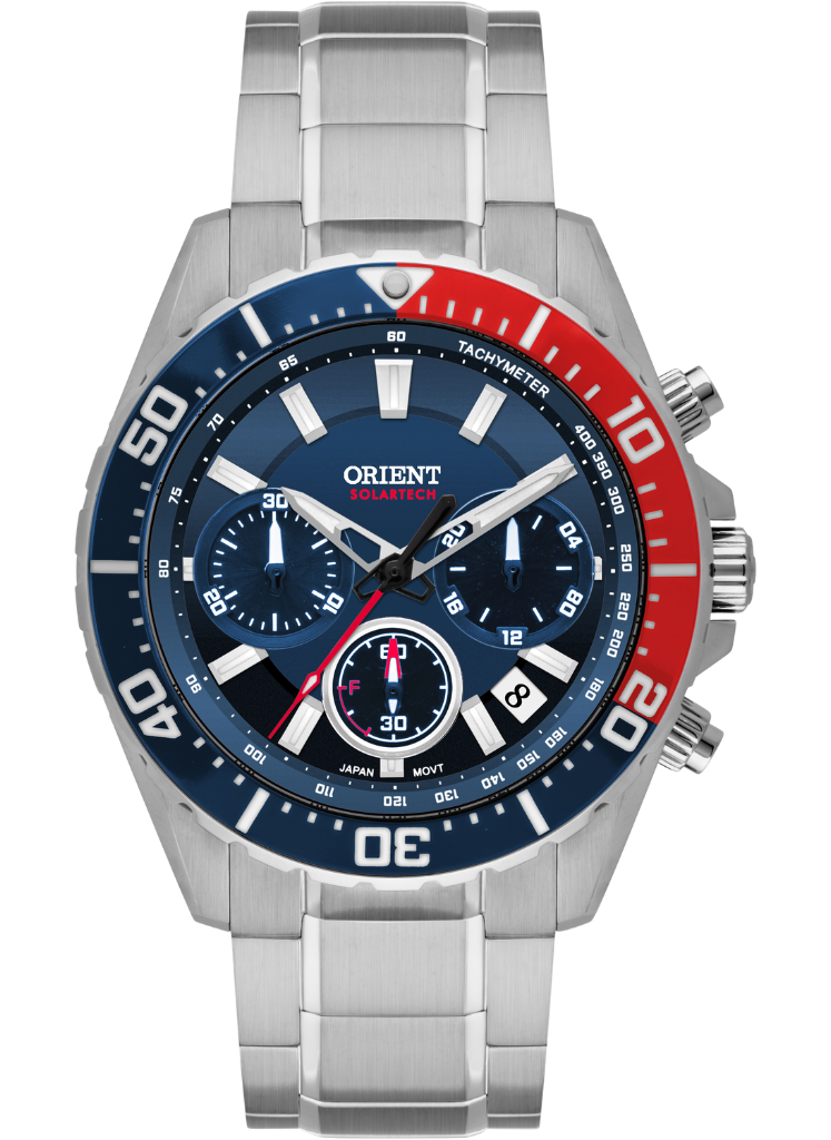Relógio ORIENT SolarTech Cronógrafo Elite Sea MBSSC288 DVSX