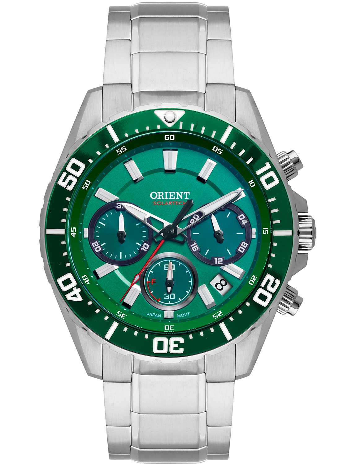 Relógio ORIENT SolarTech Cronógrafo Elite Sea MBSSC288 E1SX