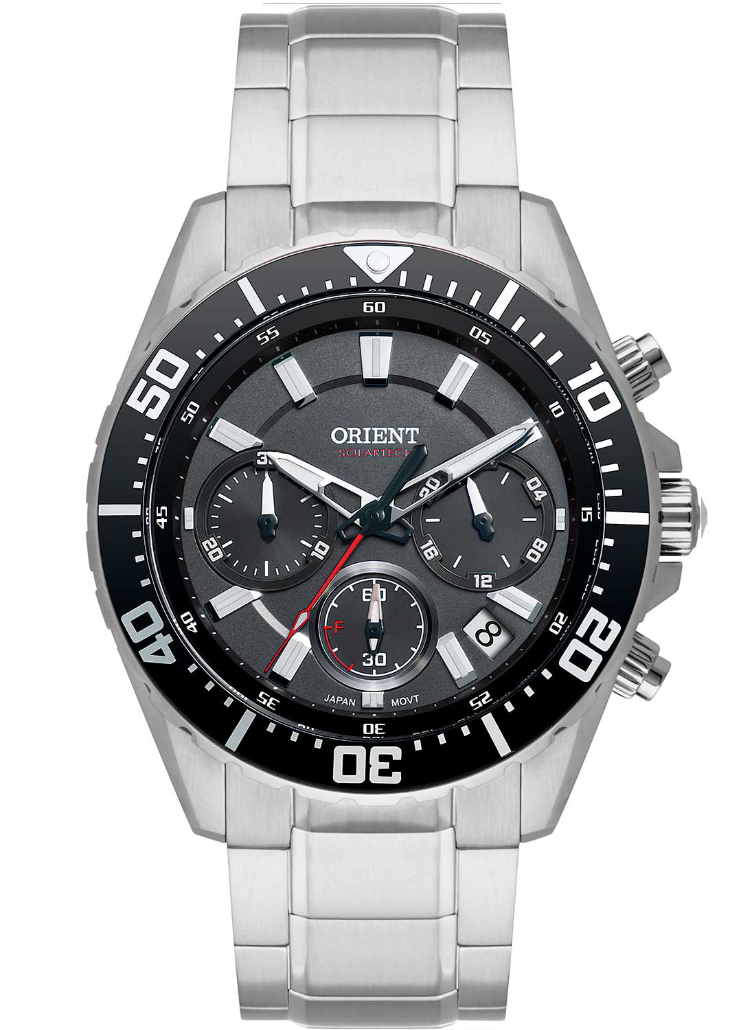Relógio ORIENT SolarTech Cronógrafo Elite Sea MBSSC288 P1SX