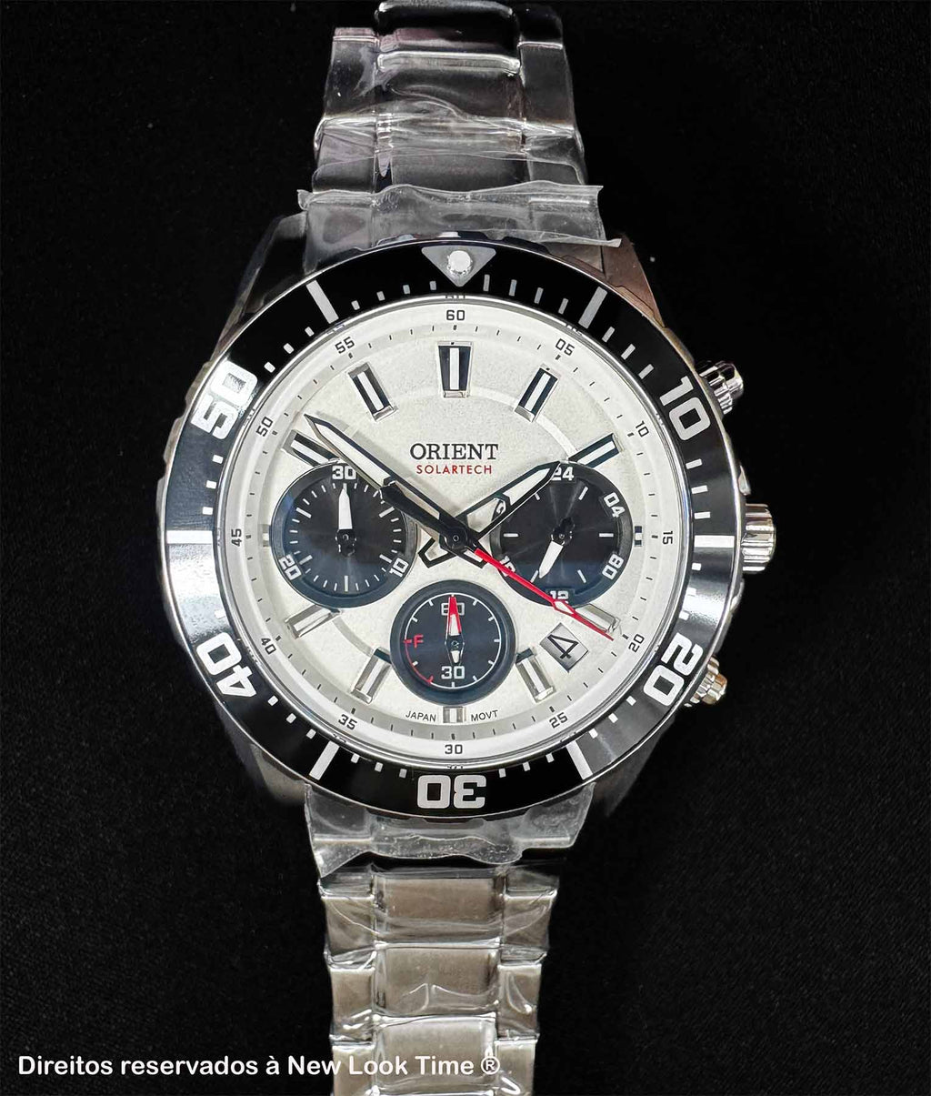 Relógio ORIENT SolarTech Cronógrafo Elite Sea MBSSC288 S1SX