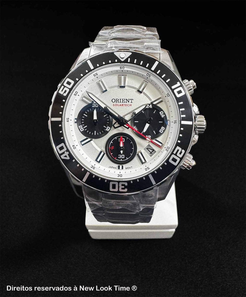 Relógio ORIENT SolarTech Cronógrafo Elite Sea MBSSC288 S1SX