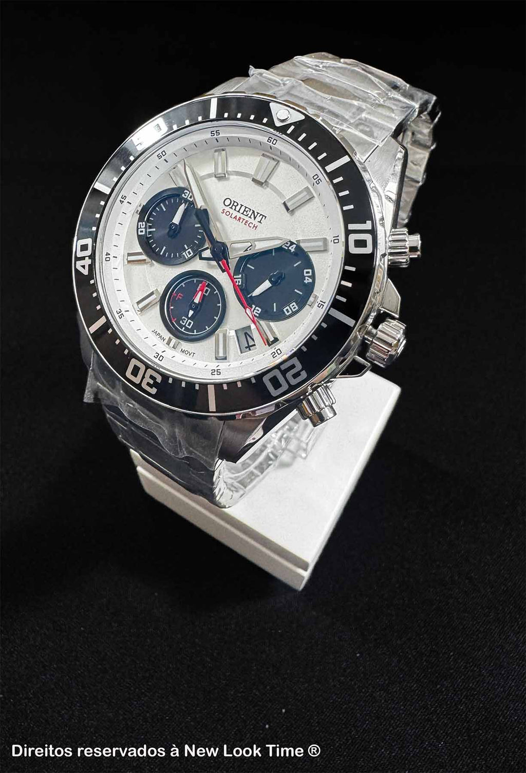 Relógio ORIENT SolarTech Cronógrafo Elite Sea MBSSC288 S1SX