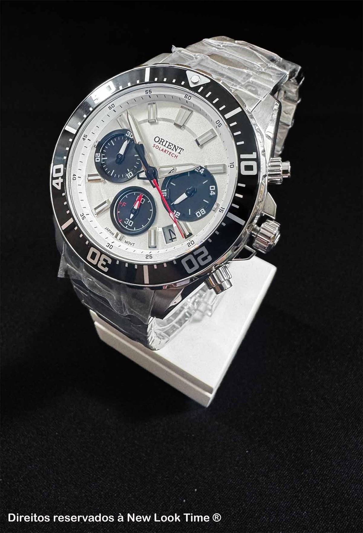 Relógio ORIENT SolarTech Cronógrafo Elite Sea MBSSC288 S1SX
