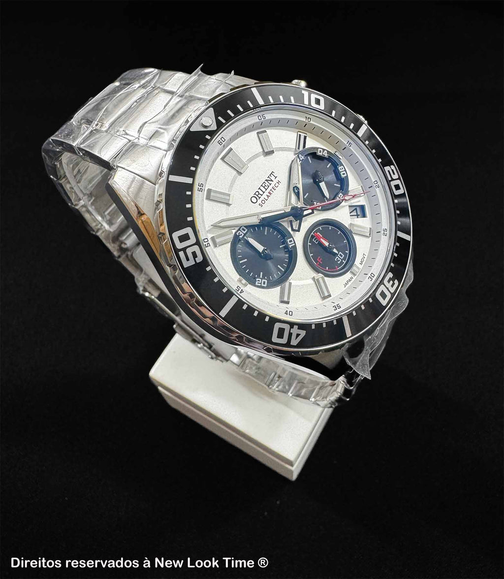 Relógio ORIENT SolarTech Cronógrafo Elite Sea MBSSC288 S1SX