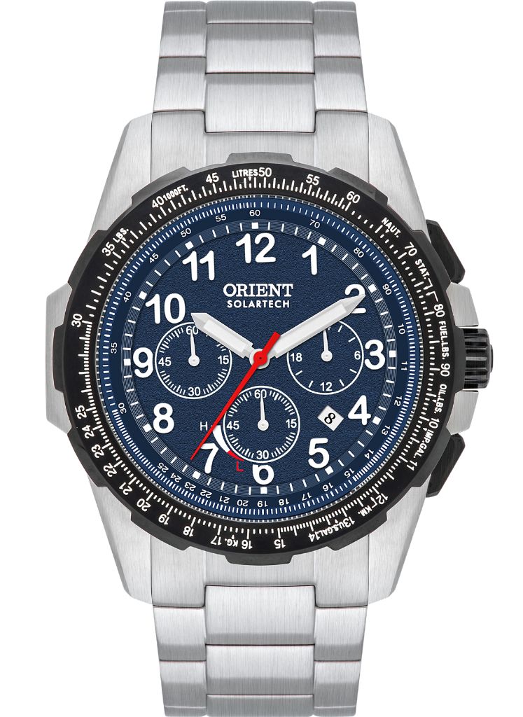Relógio ORIENT SolarTech ST Elite Air MBSSC289 D2SX Safira