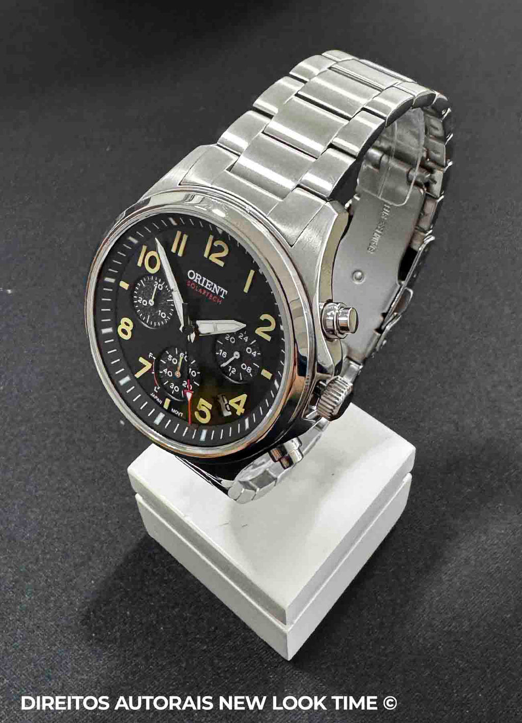 Relógio ORIENT SolarTech ST Elite Land MBSSC290 P2SX SAFIRA