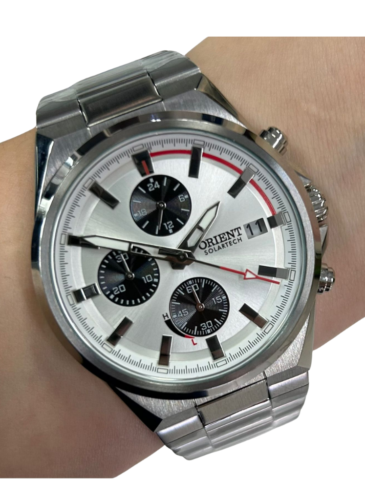 Relógio ORIENT Solartech Cronógrafo MBSSC299 S1SX