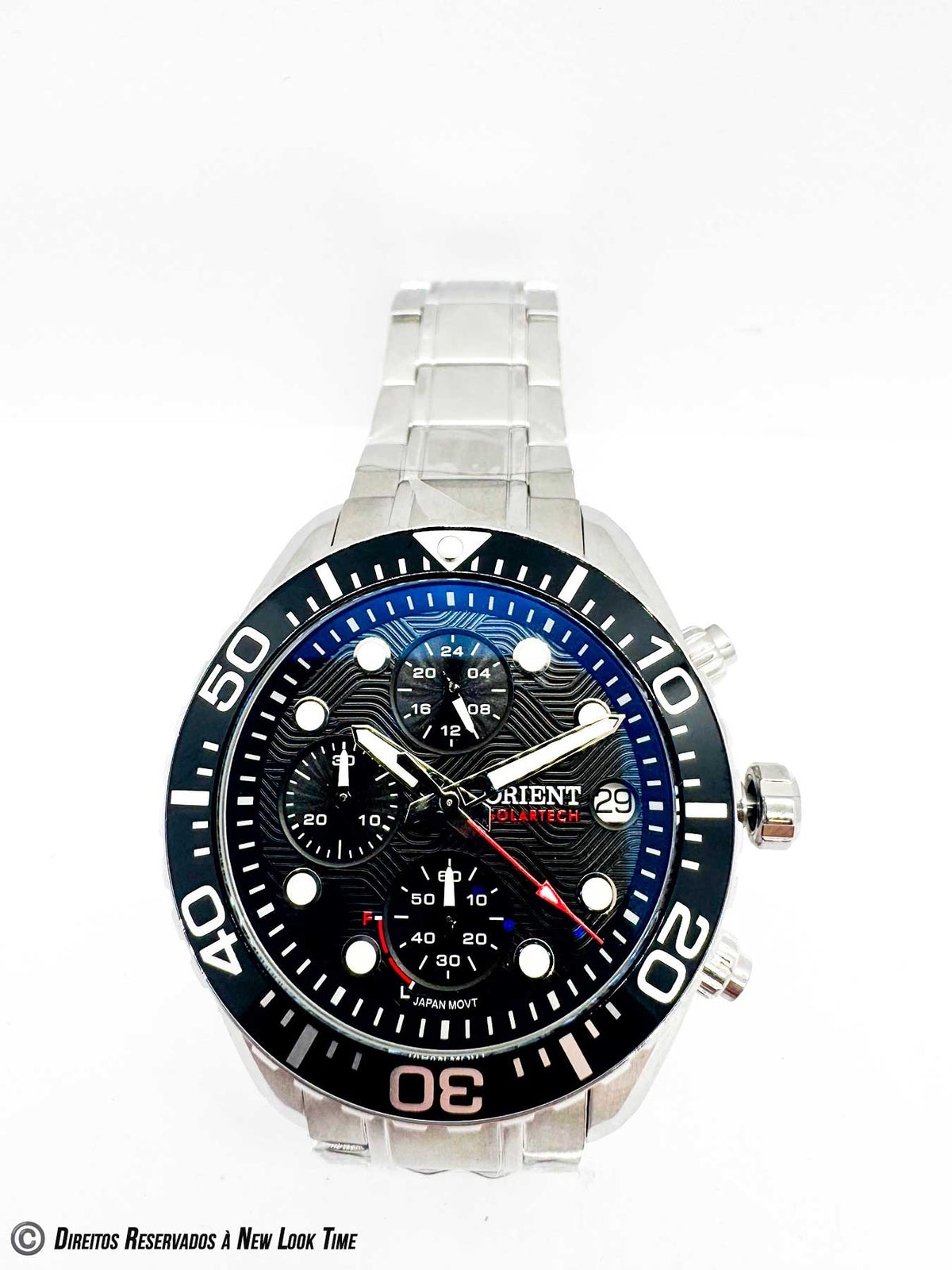 Relógio ORIENT Solartech Cronógrafo MBSSC300 P1SX