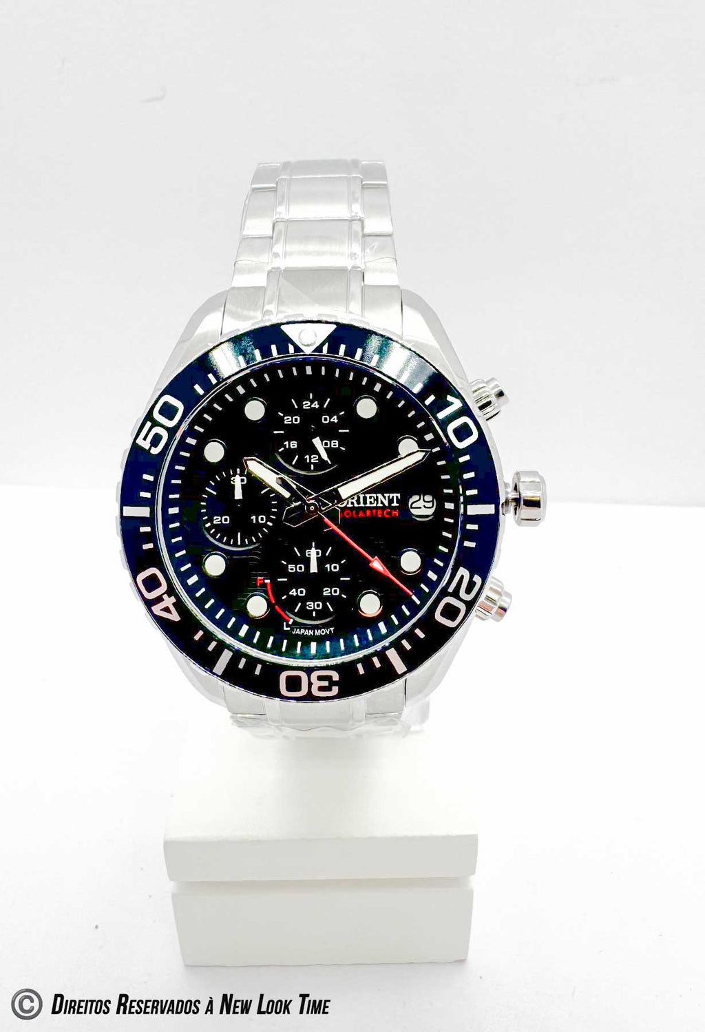 Relógio ORIENT Solartech Cronógrafo MBSSC300 P1SX
