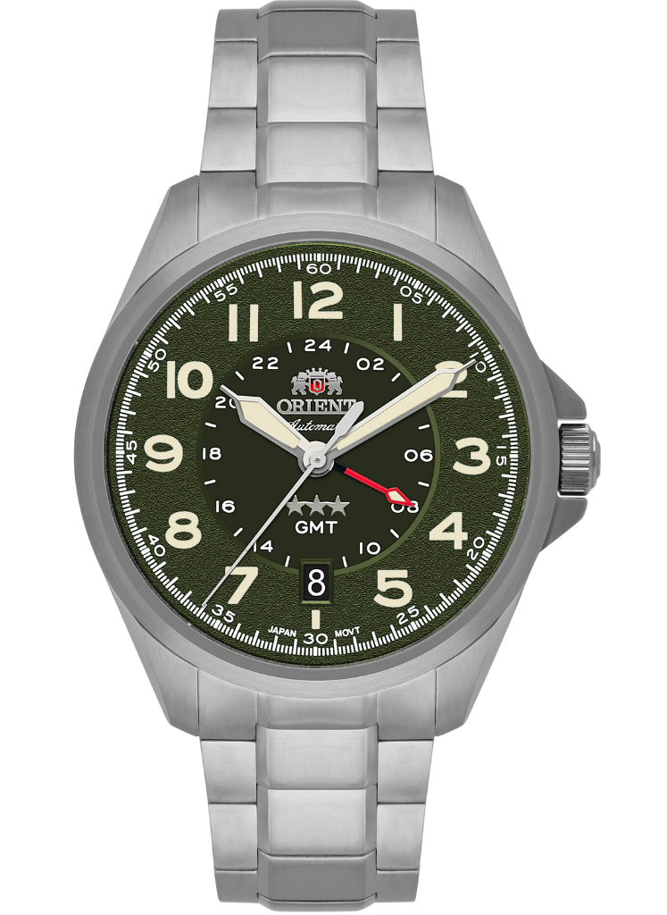 Relógio ORIENT Automático Sport Land GMT 3 Estrelas NH3SS017 E2SX
