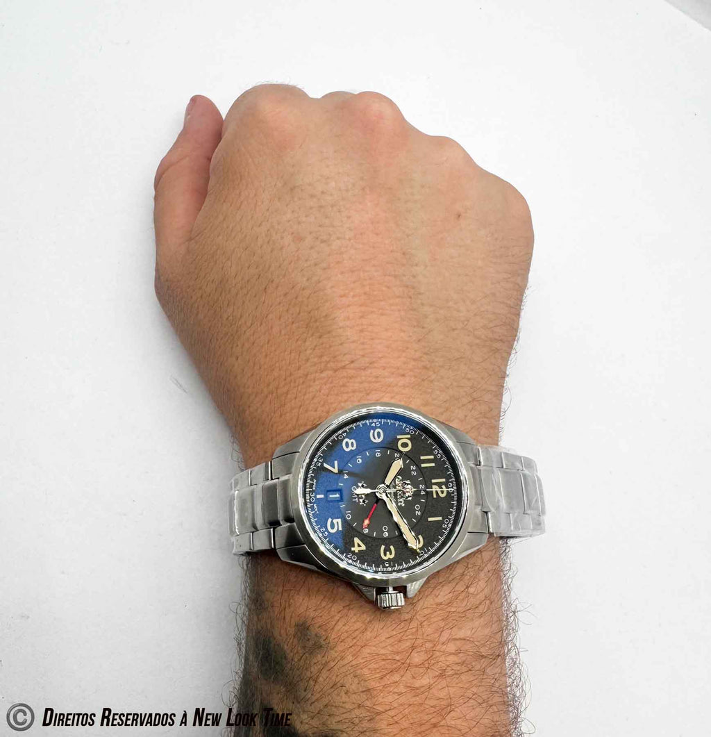 Relógio ORIENT Automático Sport Land GMT 3 Estrelas NH3SS017 P2SX